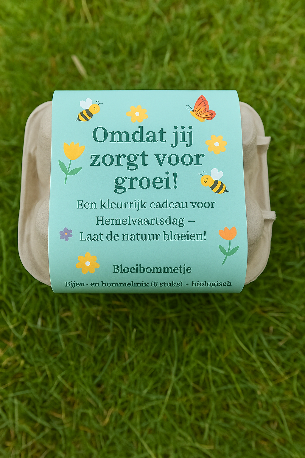 Hemelvaartsdag BloeiBommetjes – 6 stuks 100% Biologische Bijen- & Hommelmix