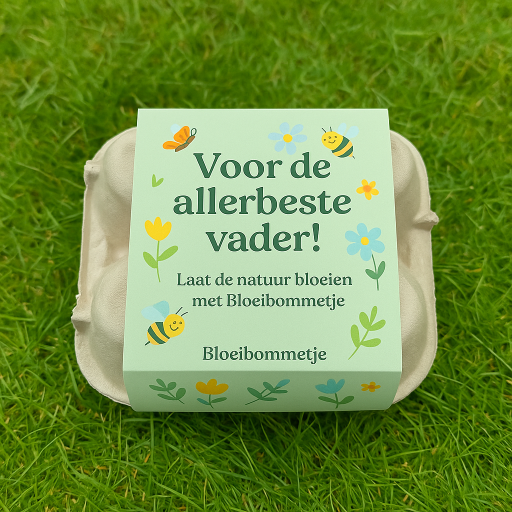 Voor De Allerbeste Vader BloeiBommetjes – 6 stuks 100% Biologische Bijen- & Hommelmix