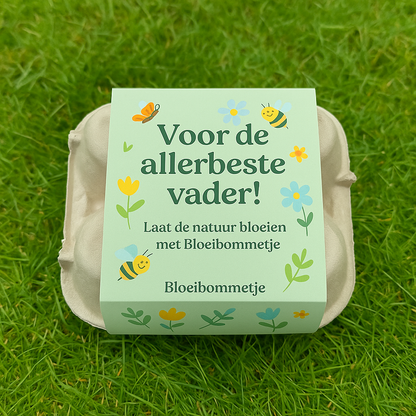 Voor De Allerbeste Vader BloeiBommetjes – 6 stuks 100% Biologische Bijen- & Hommelmix